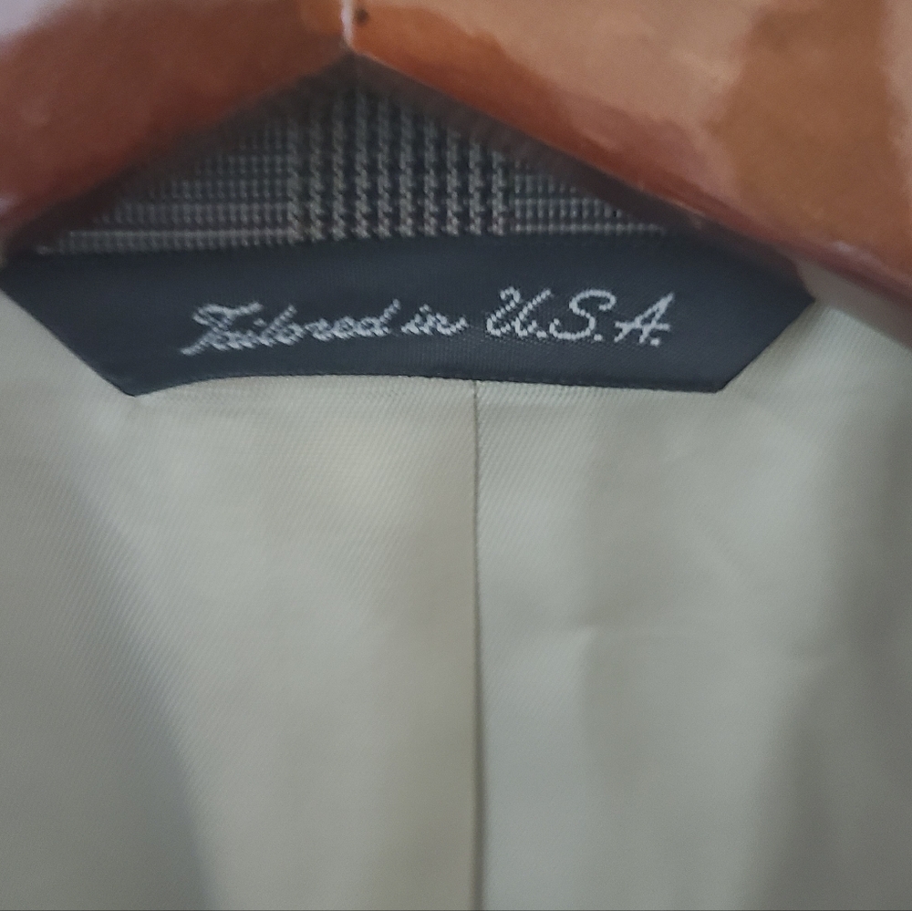 Christian Dior Monsieu Vintage Sportcoat Blazer Gray Glen Plaid Sz 40 Classic - Picture 6 of 16